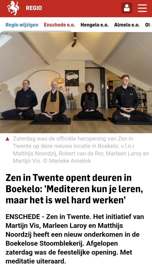 Opening Zen in Twente Boekelo